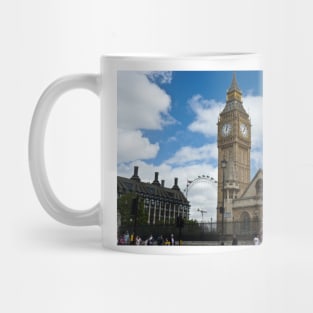 London: London eye, big ben and a red bus Mug